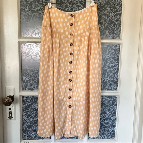 🌷EVERLY | Just Peachy Printed Skirt NWT - Picture 2 of 4